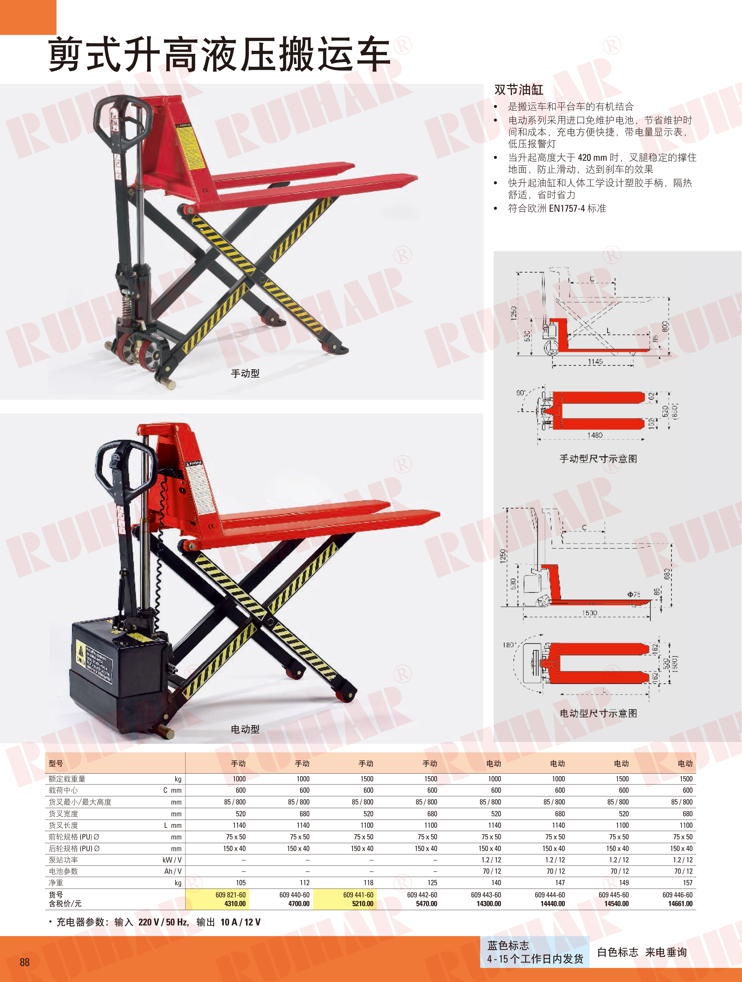 電動(dòng)型剪式升高液壓搬運(yùn)車(chē)